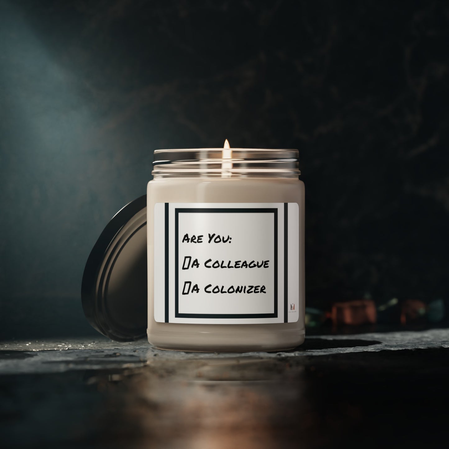 "Colleague or Colonizer" Scented Soy Candle, 9oz